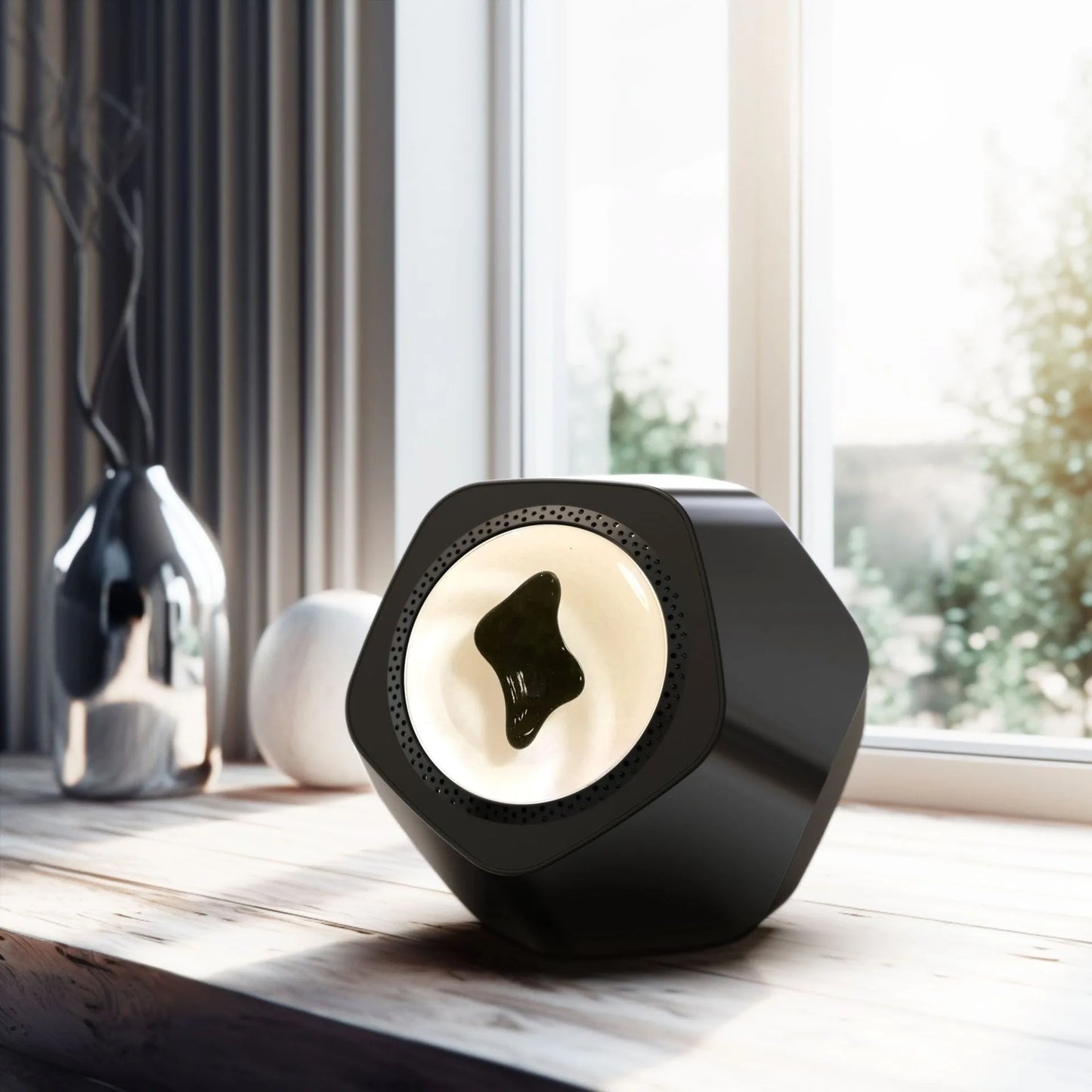 Ferrofluid Rhythm Speaker — Magnetic Fluid Desk Speaker with Music Sync Lamp