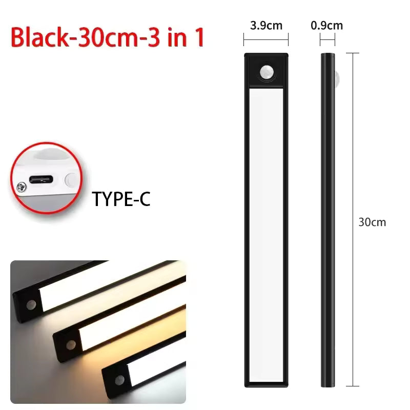 Magnetic LED Under Cabinet Light – Motion Sensor & Rechargeable