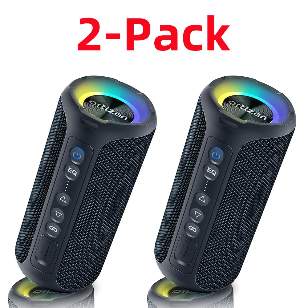 Ortizan X8 Pro 40W Bluetooth Speaker – IPX7 Waterproof, 30H Battery, Portable Outdoor