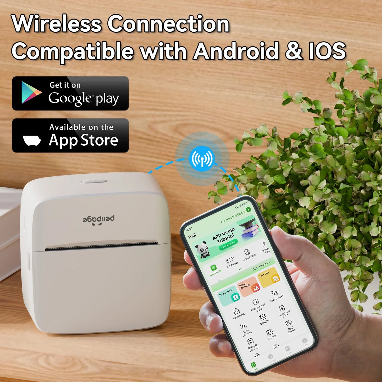 PeriPage Mini Printer, Small Photo Printer for Study Photos Notes,Thermal Sticker Printers Compatible with IOS/Android