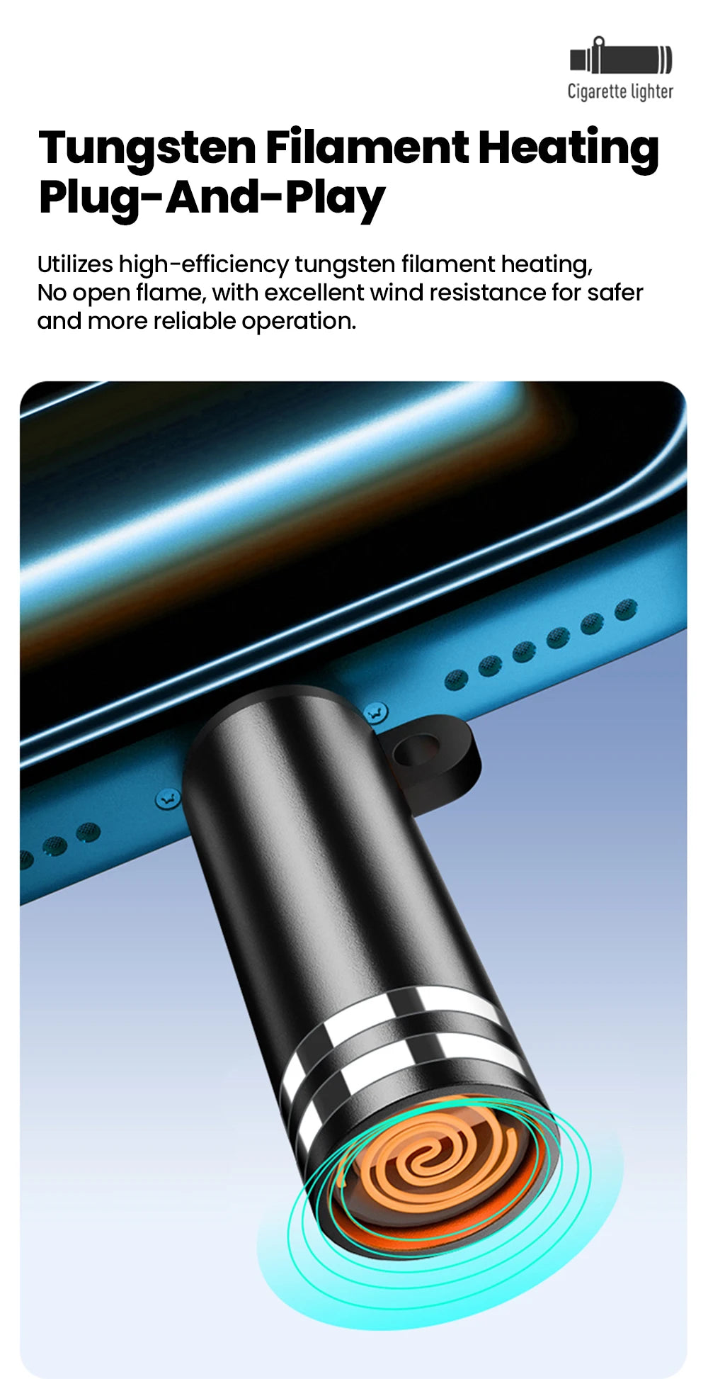 Mini Type-C Aansteker – USB-C Elektrische Aansteker voor iPhone & Android