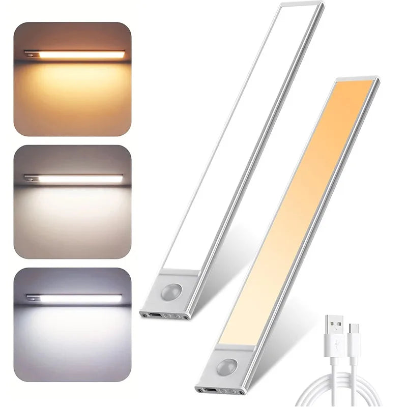 Magnetic LED Under Cabinet Light – Motion Sensor & Rechargeable