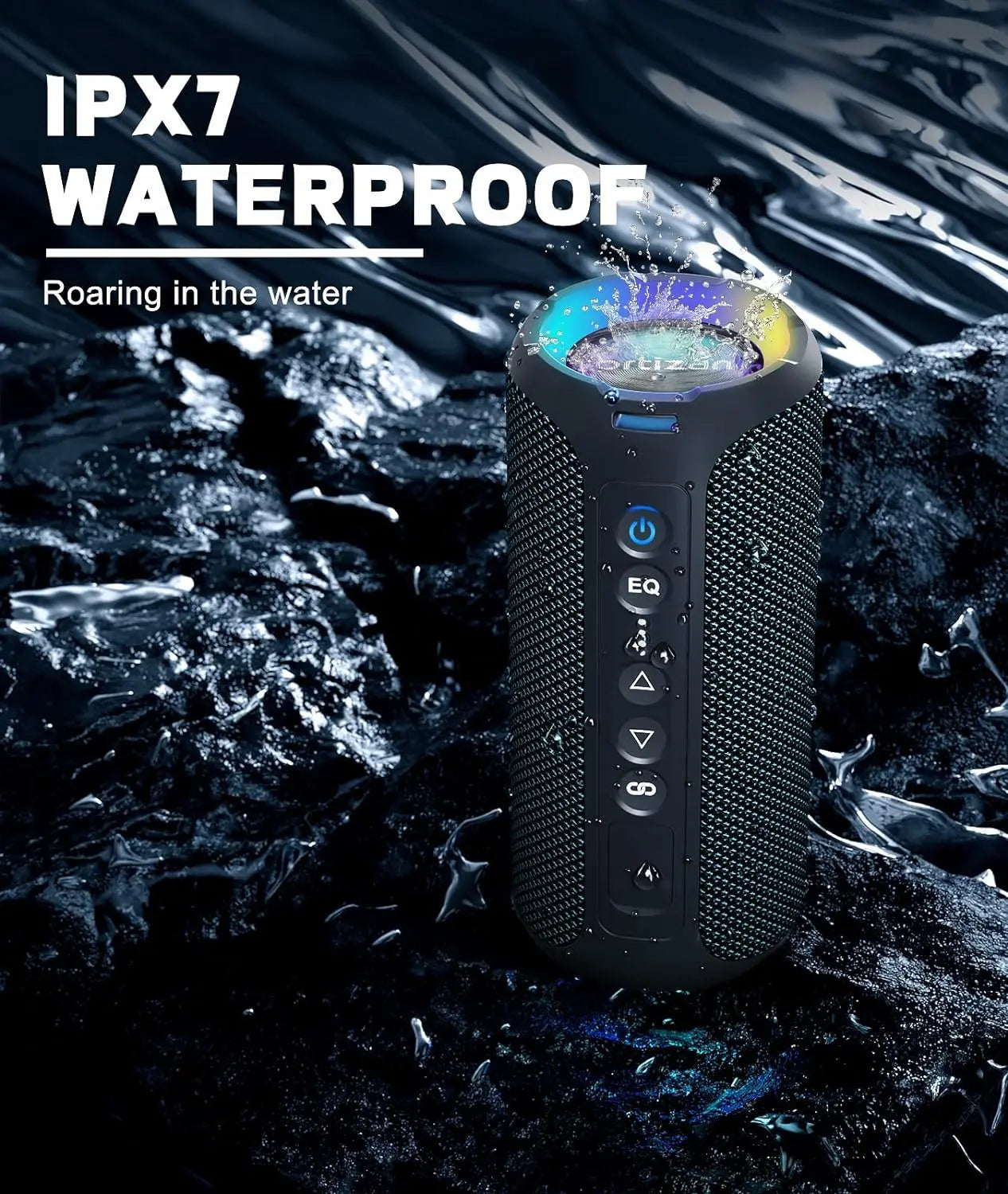 Ortizan X8 Pro 40W Bluetooth Speaker – IPX7 Waterproof, 30H Battery, Portable Outdoor