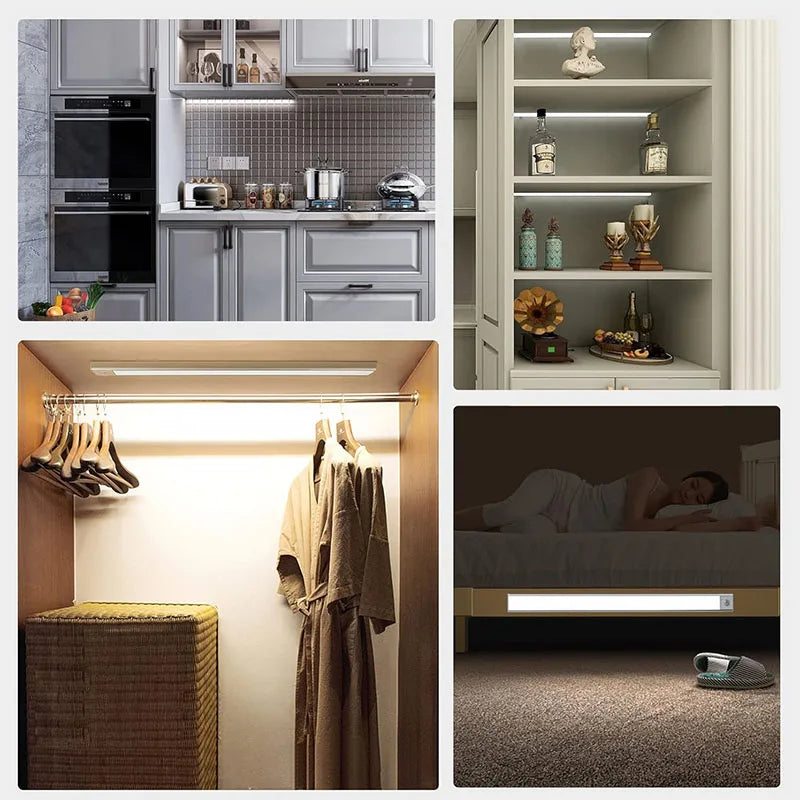 Magnetic LED Under Cabinet Light – Motion Sensor & Rechargeable
