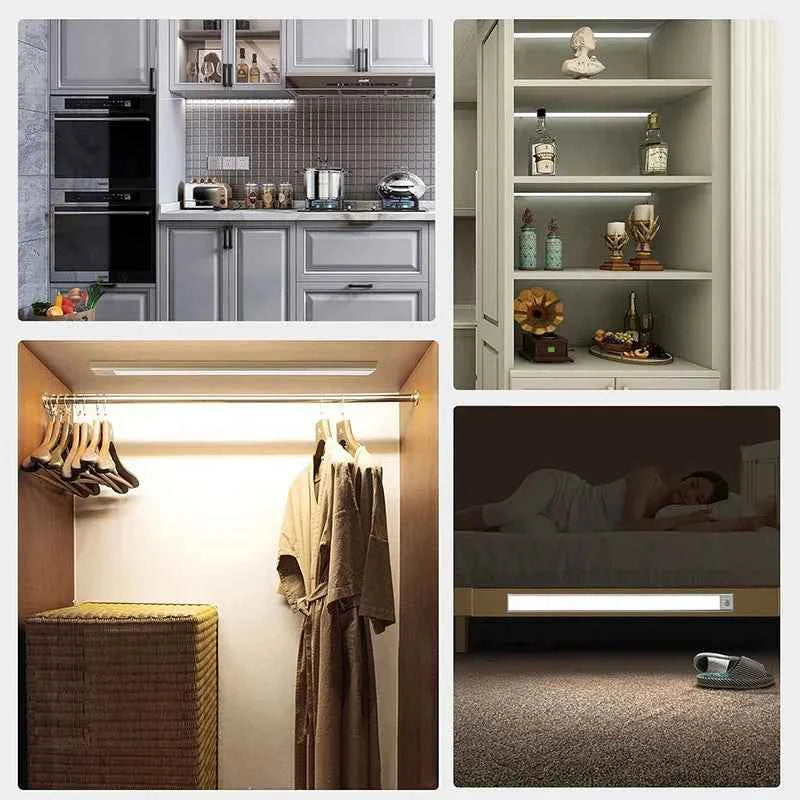 Magnetic LED Under Cabinet Light – Motion Sensor & Rechargeable