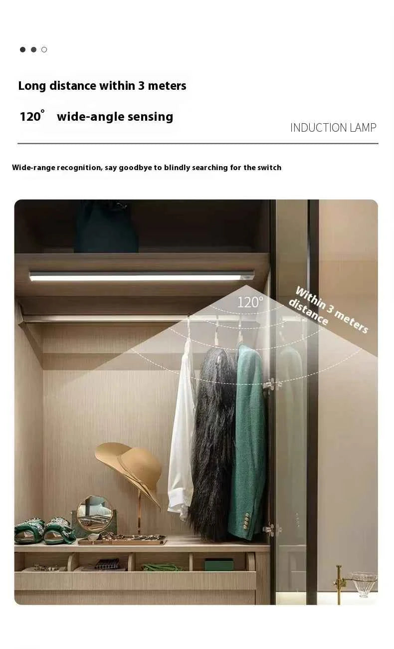 Magnetic LED Under Cabinet Light – Motion Sensor & Rechargeable