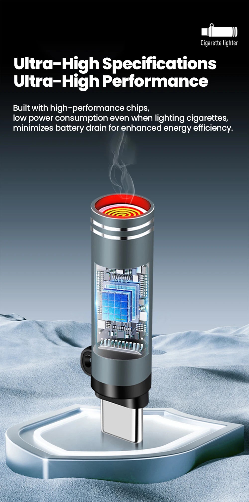 Mini Type-C Lighter – USB-C Electric Lighter for iPhone & Android - Unknown Supply