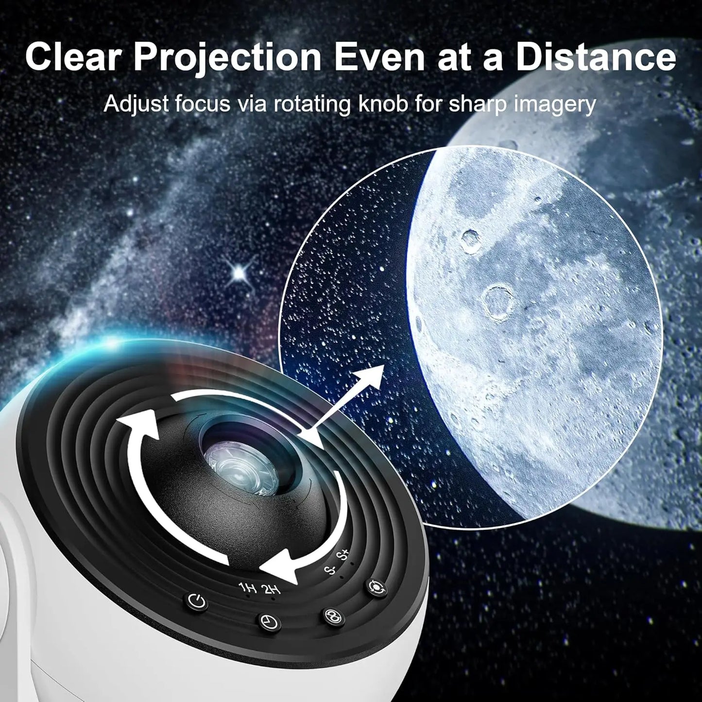 13-in-1 HD Galaxy Projector | 360° Rotation, Adjustable Focus & Auto Timer