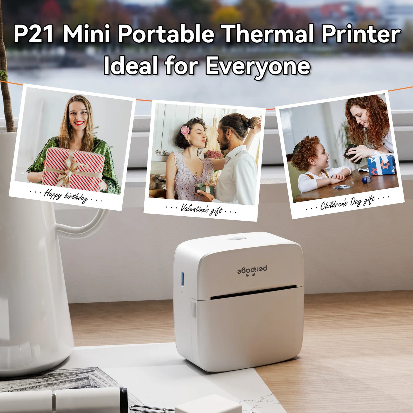 PeriPage Mini Printer, Small Photo Printer for Study Photos Notes,Thermal Sticker Printers Compatible with IOS/Android