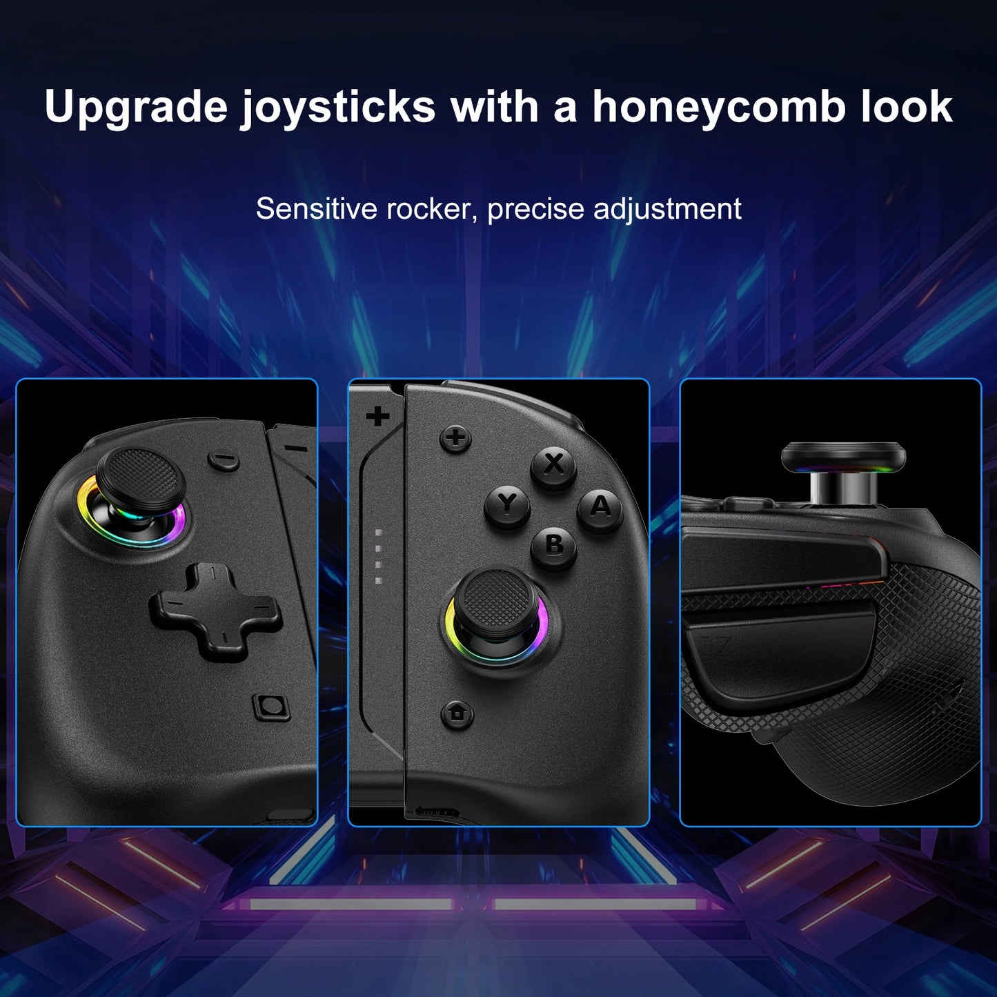 AyeBeau Wireless Controller for Nintendo Switch, OLED & Lite – Hall Effect Joysticks, Gyro, RGB