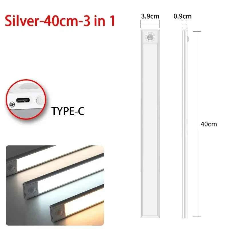 Magnetic LED Under Cabinet Light – Motion Sensor & Rechargeable