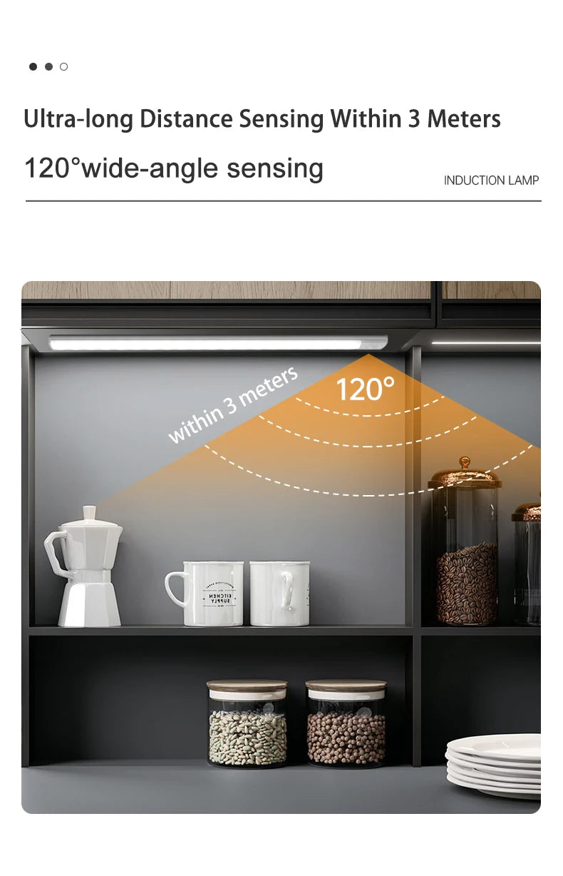 Magnetic LED Under-Cabinet Light with Motion Sensor | USB Rechargeable