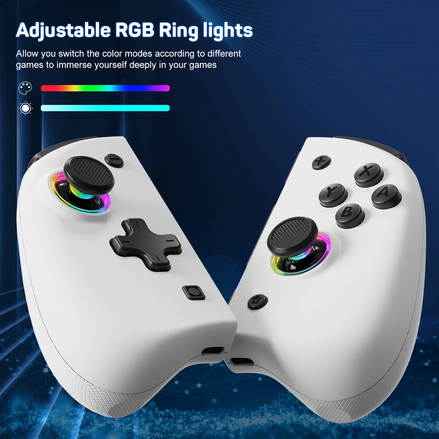 AyeBeau Wireless Controller for Nintendo Switch, OLED & Lite – Hall Effect Joysticks, Gyro, RGB