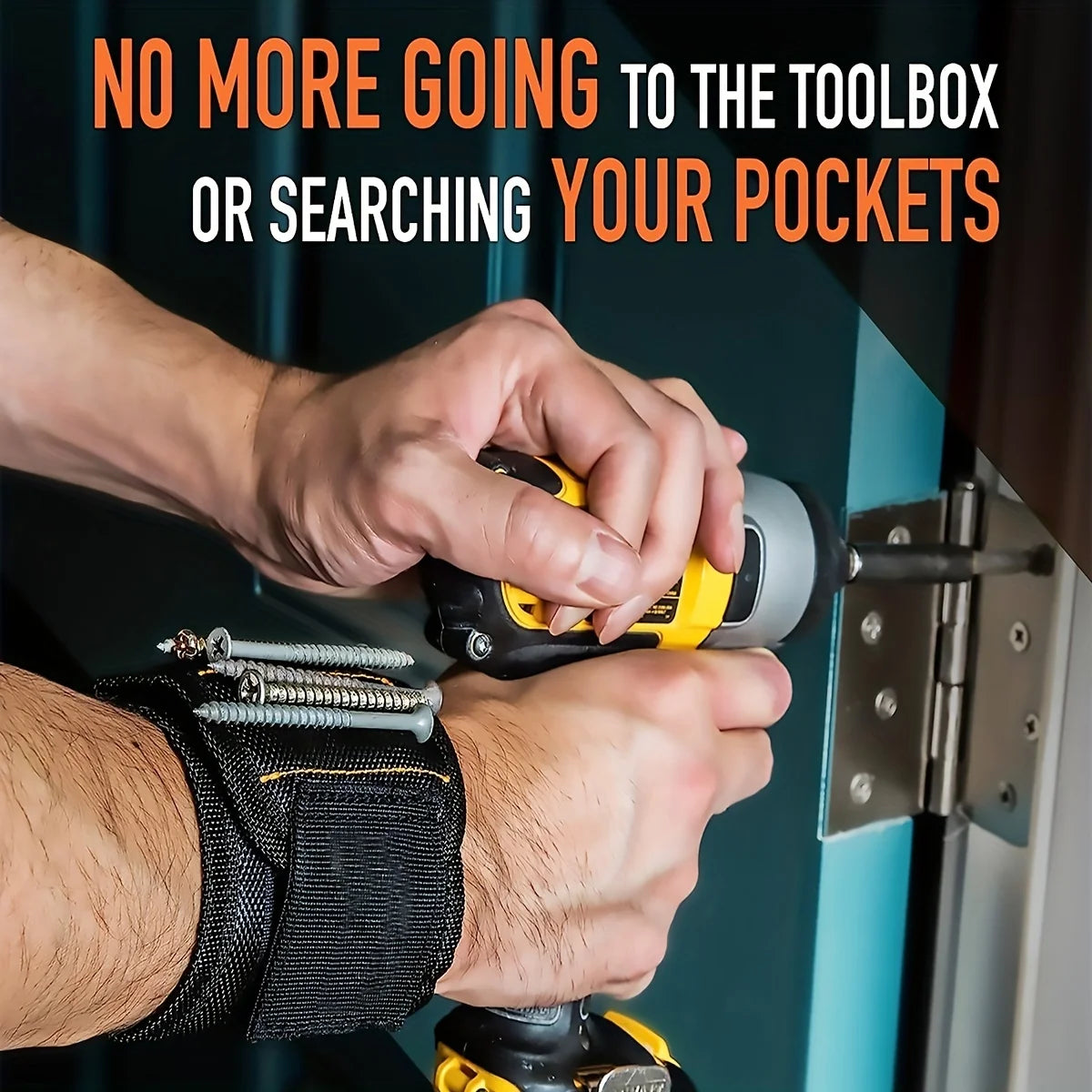 Magnetic Wristband Tool Holder – Holds Screws, Nails & Drill Bits