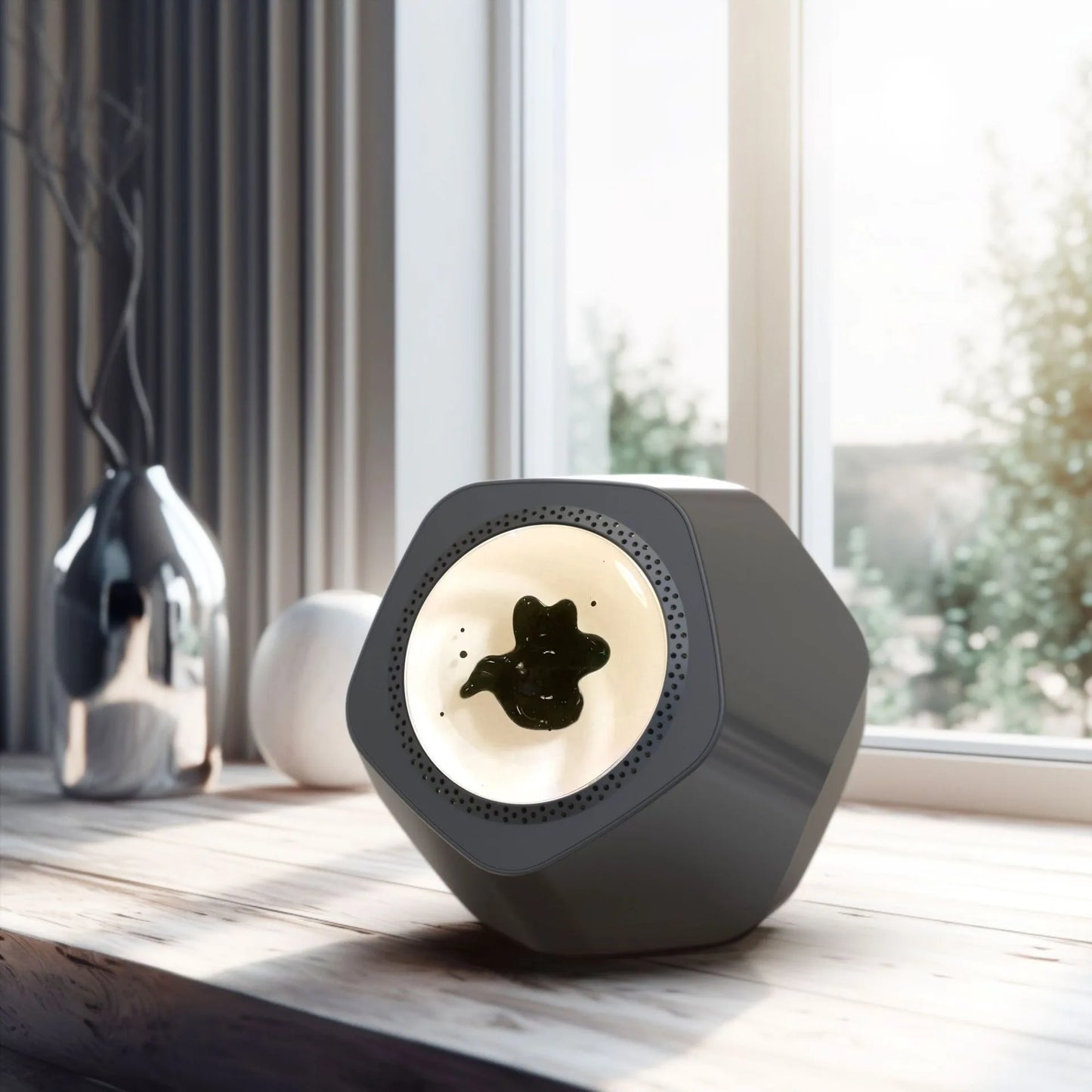 Ferrofluid Rhythm Speaker — Magnetic Fluid Desk Speaker with Music Sync Lamp